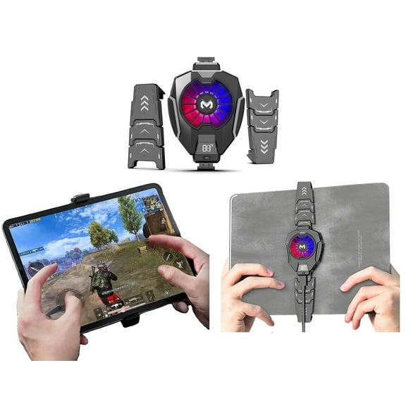 Tablet Cooler Semiconductor Fan Gaming and Live Stream Fast Cooling Pad Radiator Heatsink with LED Temperature Display for 5-8.4 inches iOS/Android Pad Samsung Tab Compatible with CoD Warzone Mobile