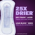 thumbnail image 6 of Poise Overnight Incontinence & Postpartum Pads for Bladder Leaks, 8 Drop Extra Coverage, 36 Count, 6 of 11
