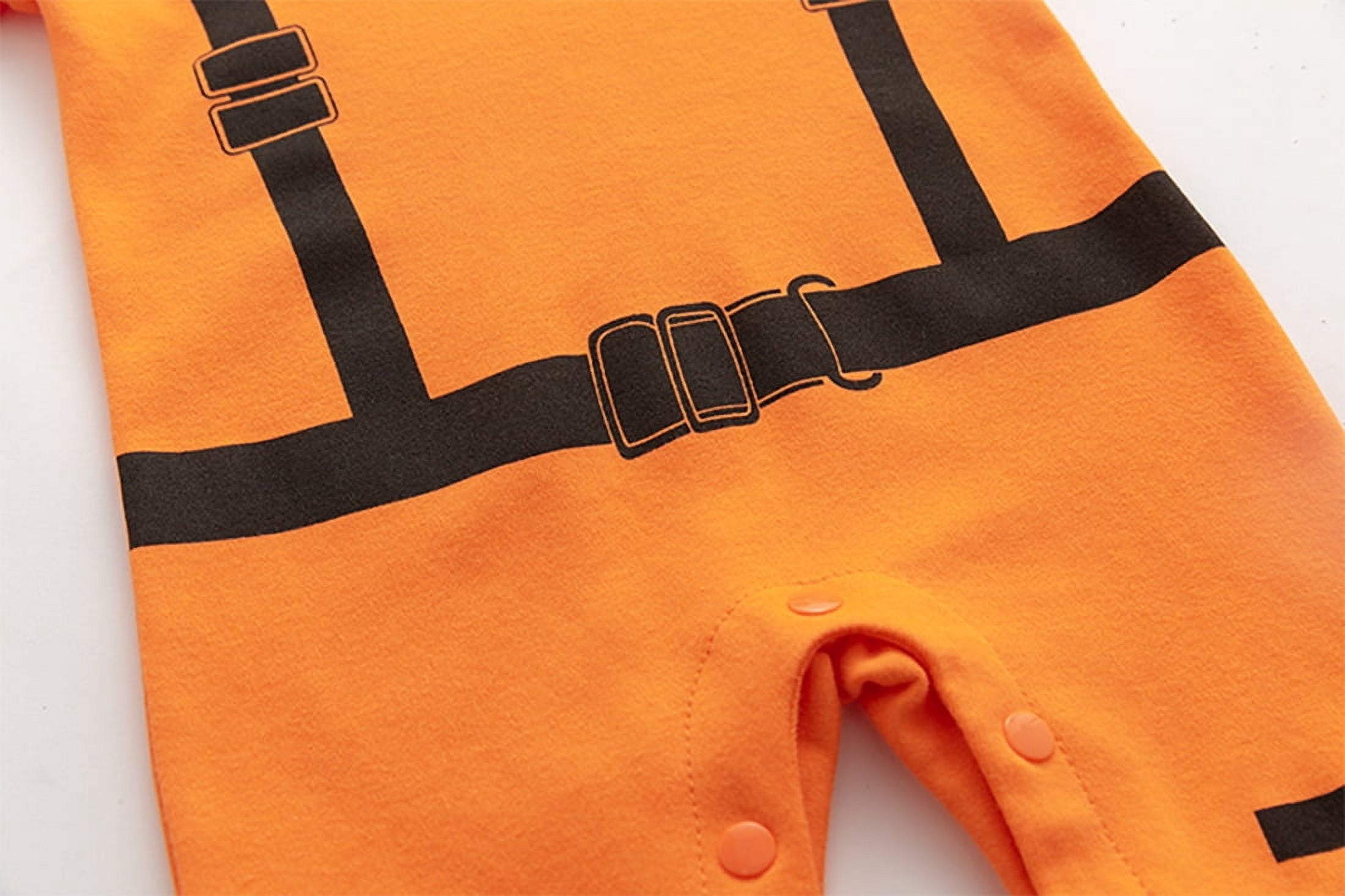StylesILove Baby Toddler Boy Long Sleeve Astronaut Cotton Onesie Hooded Romper Cosplay Party Halloween Jumpsuit Outfit (24 Months, Orange - Long Sleeve)