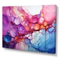 thumbnail image 2 of Designart "Drip Painting Symphony In Purple And Blue" Drip Painting Wall Decor, 2 of 7