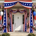 thumbnail image 5 of 4th of July Patriotic Fabric Bunting Swag,19.7X299inch Red White Blue Star Print Flag Ribbon, Independence Day Memorial Day Door Mantel Decor, 5 of 7