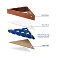 thumbnail image 5 of Atsknsk flag display case triangle for 3'x5' Folded American Flag (Not for Burial Flag) - Wooden military flag display case shadow box, Wall Mounted Triangle Flag Frame, Brown, 5 of 8