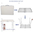 thumbnail image 3 of 3FT Outdoor Aluminum Camping Folding Table, Lightweight Portable Folding Picnic Table,Outdoor Tables with Carrying Handle, 3 of 6
