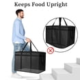 thumbnail image 5 of BYXAS Insulated Food Delivery Bag -23"x14"x15", Premium Large Commercial Catering Bag for Food Transport, Thermal Food Carrier with Side Pockets, Extra Strength Zipper & Thick Insulation, Black, 5 of 13