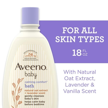 Aveeno Baby Calming Comfort Bath & Wash, Lavender & Vanilla, 18 Fl. Oz