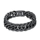 thumbnail image 1 of Pulsera de cadena cubana PROSTEEL de 17 mm de acero inoxidable negro para hombre 8.3in, 1 of 7