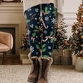 thumbnail image 2 of zaveiop Christmas Leggings for Women High Waisted Tummy Control Stretchy Yoga Pants Xmas Holiday Printed Soft Comfy Tights (Dark Blue, M), 2 of 6