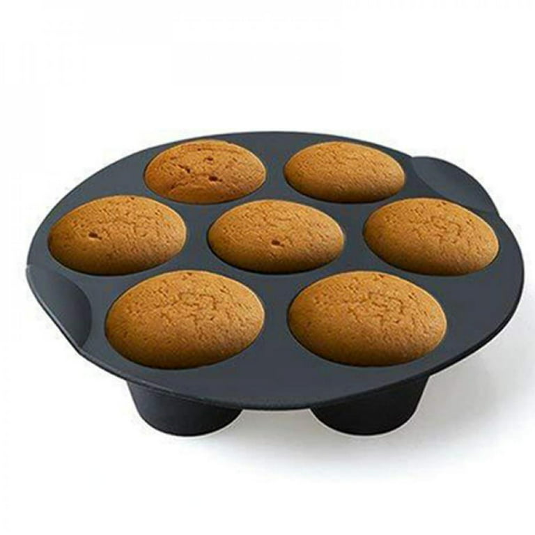 Silicone Muffin Pan Cupcake Tray - 7 Cupcake Tray for Baking Supplies  Silicone Muffin Pans Nonstick for 3.5-5.8L Air Fryer Accessories - Nonstick