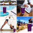 thumbnail image 7 of 20oz Double-Wall Vacuum Insulated Stainless Steel Tumbler with Straws Sports Mugs BPA-Free Little Butterfly and Rose, 7 of 7