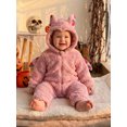 thumbnail image 3 of RUINIXCW Toddler Baby Halloween Animal Costume Infant Dinosaur Shark Bunny Costume Baby Girl Boy Halloween Outfit Fall Winter Romper Warm Plush Long Sleeve Zipper Hood Jumpsuit with Tail, 3 of 9