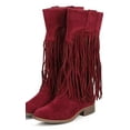 thumbnail image 5 of Liliana DD44 Women Suede Fringe Knee High Round Toe Riding Boot, 5 of 5