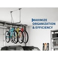 thumbnail image 2 of Heavy Duty Garage Ceiling Pulley Storage System for Rooftop Cargo Boxes, Kayaks, Bikes & Ladders – 150 lbs Capacity – Fits 10–14 ft Ceilings – Space-Saving Overhead Rack – 150 lbs, 10-14ft Ceiling,, 2 of 7