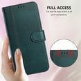 thumbnail image 6 of Wallet Case for Samsung Galaxy S25, Short Strap PU Leather Case, Premium PU Leather Kickstand Magnetic Folio Cover for Galaxy S25 with Card Holder, Support Wireless Charging - Darkgreen, 6 of 9
