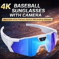 thumbnail image 2 of Glasses 4K Baseball Sunglasses with Camera, POV Recording Glasses, Sports Smart Glasses with Camera for Baseball, Lightweight Wearable Cameras for First-Person Action Video, 2 of 7