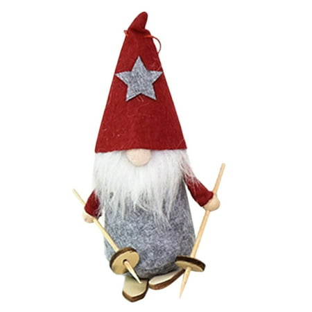 

Veki Decoration Doll Pendant Man Christmas Decorations Doll Gift Tree Ornament Christmas Ski Forest Home Decor Computer Lights for Desktop Festive