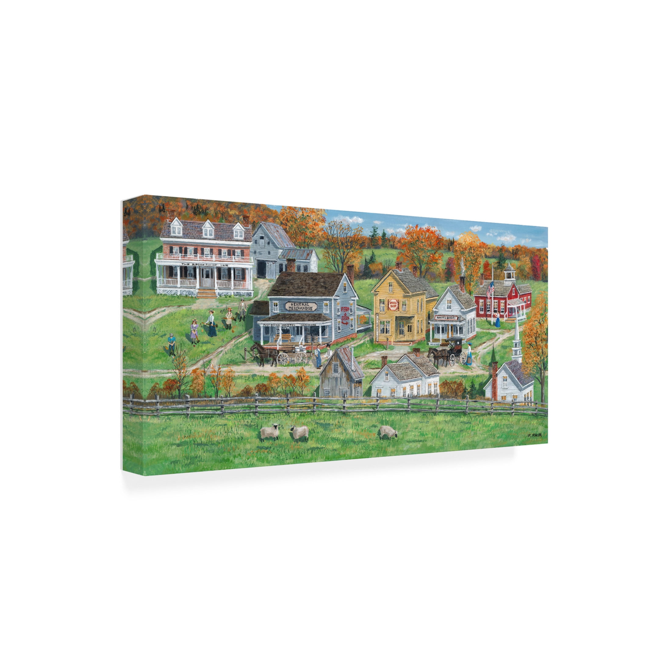 Canvas Wall Art - Bob Fair 'Start of the Day' Wall Art for Living Room, Bedroom, or Office Décor by Trademark Fine Art - 19 x 10 Inches