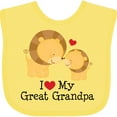 thumbnail image 3 of Inktastic I Love My Great Grandpa Boys or Girls Baby Bib, 3 of 4