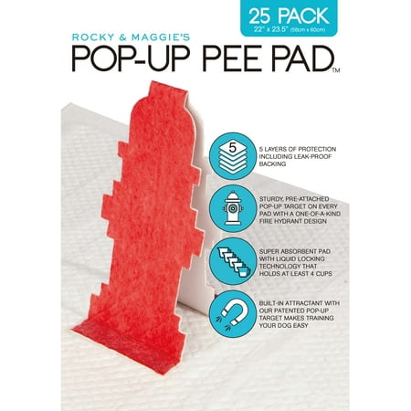 UPC: 0852507008023 | Rocky and Maggie s – Pop-Up Pee Pad – Puppy Pee Pad – Male Puppies and Dogs Will Love The Hydrant Target Pee Pee Pad for Potty Training – No Need for Pee Pad Holders Trays or Diapers
