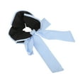 thumbnail image 5 of Unique Bargains 1 Pc Scrunchie Fashion Striped Bow Hair Elastics Black Blue, 5 of 5