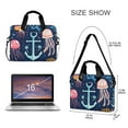 thumbnail image 3 of FORMRS 16" Laptop Bag Carrying Sleeve Case with Handle Travel Shoulder Briefcase, Blue Anchor, 3 of 8