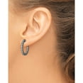 thumbnail image 3 of Sterling Silver Black Rhodium-Plated Cz In And Out Hoop Earrings (24.48 X 24.44) Made Indonesia qe7570b, 3 of 5