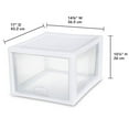 thumbnail image 2 of Sterilite 27 Qt (4 Pk) & 16 Qt (6 Pk) Stackable Plastic Storage Drawer Bins, 2 of 12