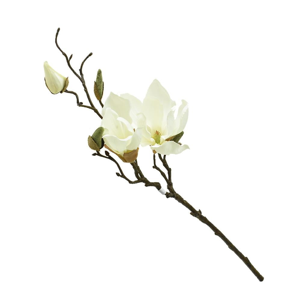 Artificial Magnolia Spray, Cream, 19Inch
