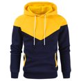 thumbnail image 5 of Gamivast Hoodie Sweatshirts for Men Color Block Long Sleeve Pullover with Pockets Workout Running Outdoor Sports Yellow XL, 5 of 5