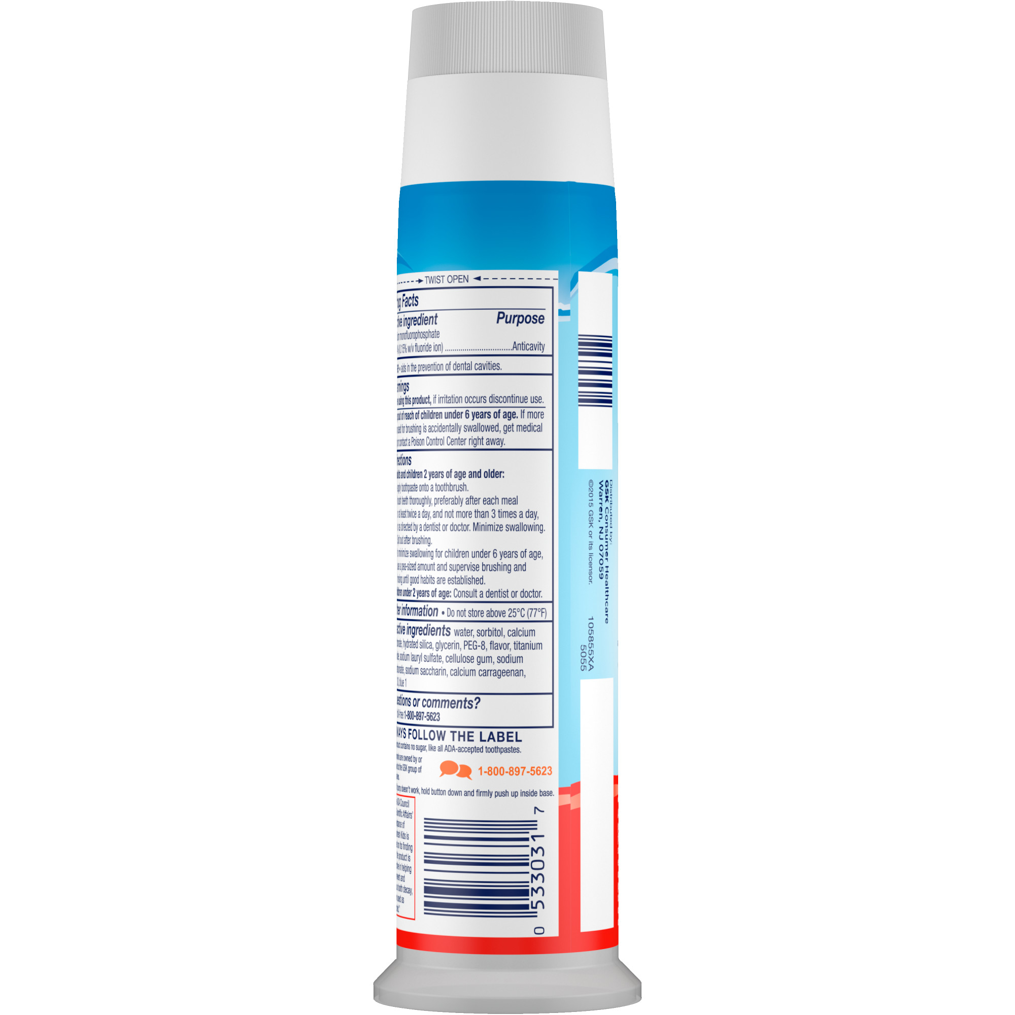 Aquafresh Kids Cavity Protection Fluoride Toothpaste Pump, Bubble Mint, 4.6 oz - image 3 of 8