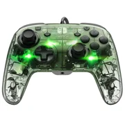 PDP Afterglow Prismatic LED Deluxe+ Audio Wired Controller for Nintendo Switch, Clear, 1 Count 1 Pack