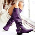 thumbnail image 1 of 2021 Women's Ladies Fashion Knee High Riding Boots Boots Thick Heels Leather Shoes, 1 of 4