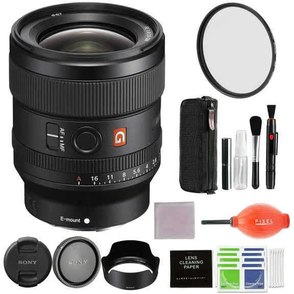 Sony FE 24mm F1.4 GM (SEL24F14GM) Camera Lens Bundle with Protection Filter   Rear Lens Cap   Filter Case   More | 24mm Sony Lens