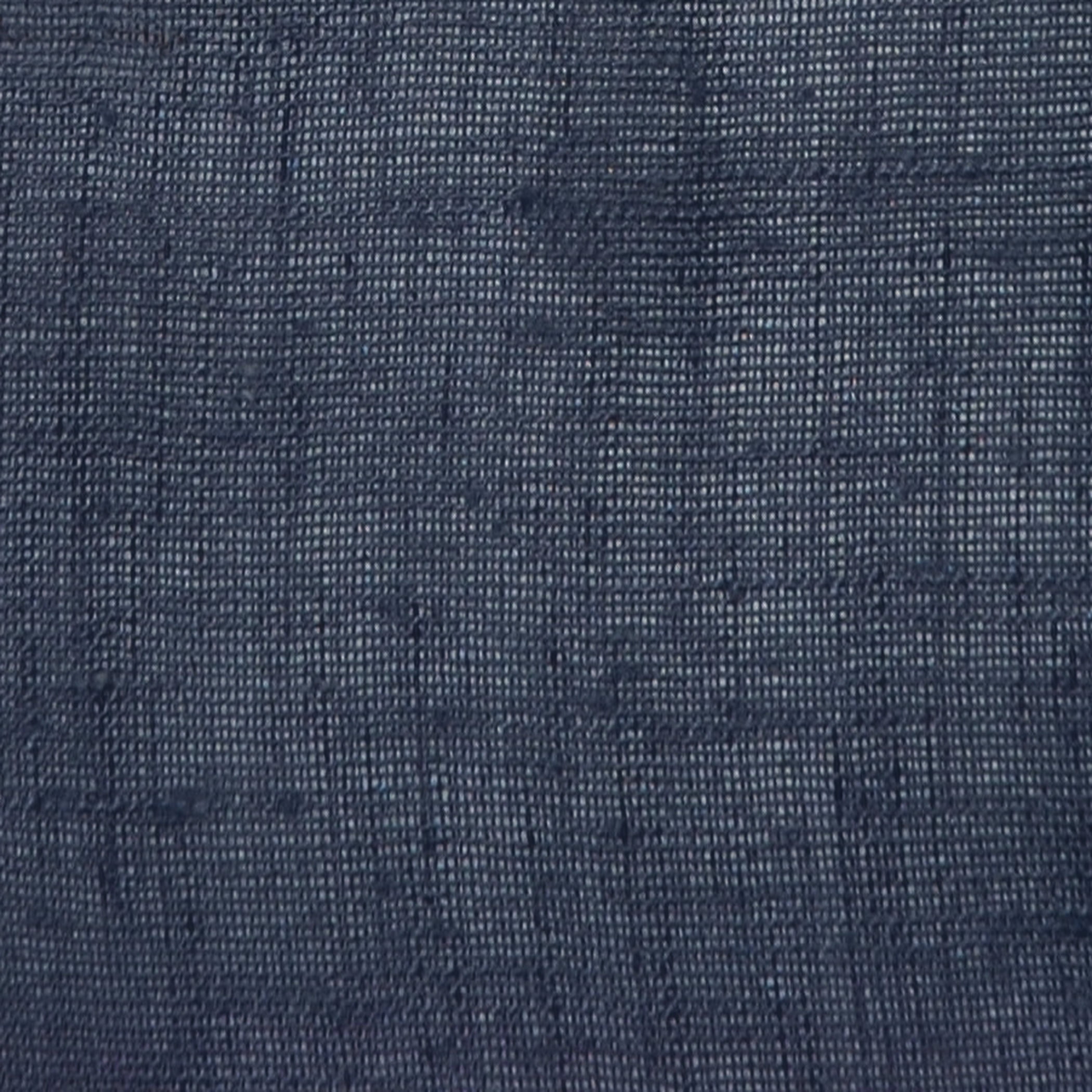 Archaeo Slub Textured Linen Blend Grommet Top Curtain, 52"x63", Navy