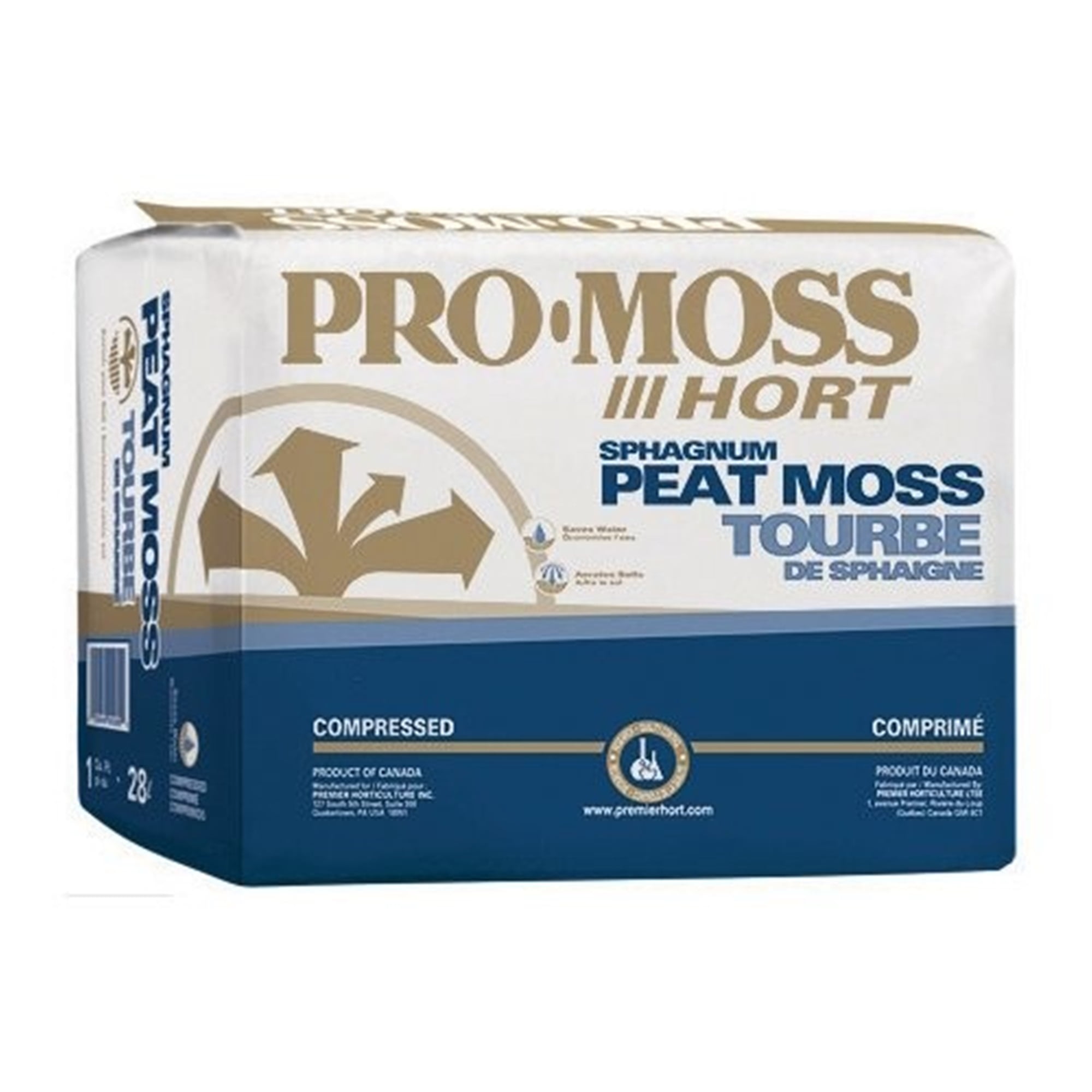 Premier Pro Moss Horticulture Compressed Sphagnum Peat Moss, 3.8 Cubic
