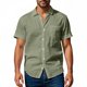 thumbnail image 4 of pstuiky Camisa de manga corta para hombre, Camisa de verano elástica informal holgada con media cremallera y solapa de manga corta para hombre camisas casuales para hombre l, 4 of 9