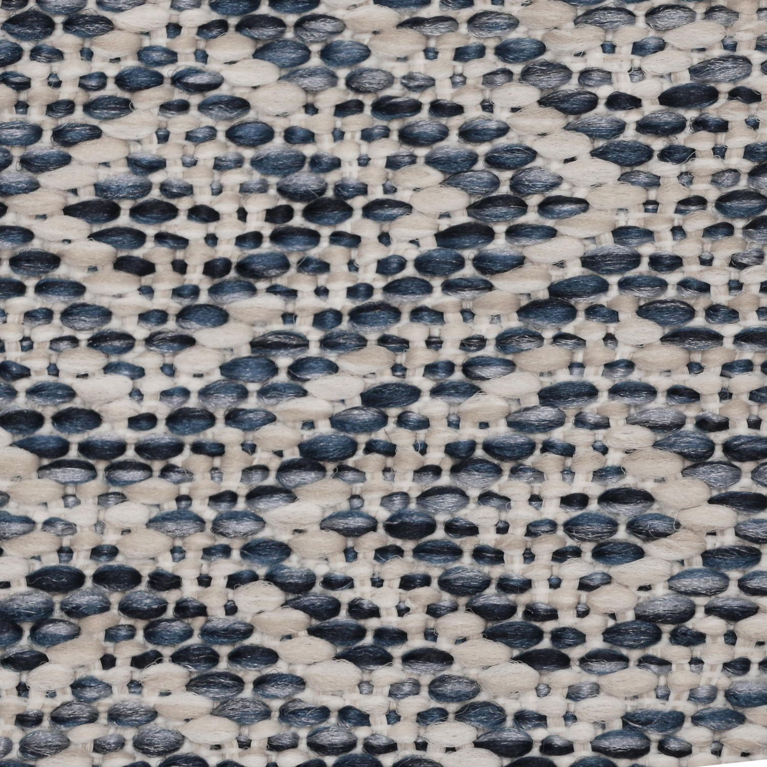 5'2x6'7 Valdez Blue Indoor Outdoor Patio Rug with Fringe