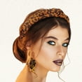 thumbnail image 4 of Diadema Elástica con estampado de leopardo Unique Bargains naranja 1 unidad, 4 of 7