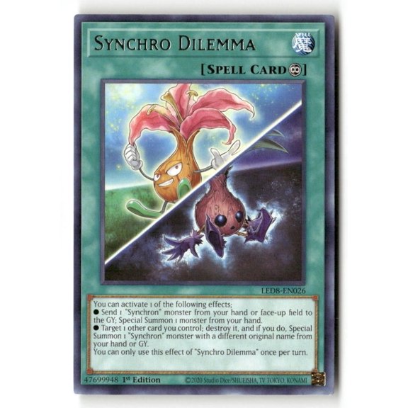 Collectible Yu-Gi-Oh! Synchro Dilemma Legendary Duelists: Synchro Storm LED8-EN026 Rare Trading Card