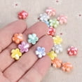 thumbnail image 6 of U8MO 10pcs Star Flower 12mm Shiny Ceramic Porcelain Loose Beads For Jewelry Making-Red, 6 of 9