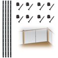 thumbnail image 5 of Myard Square Aluminum Pre-Drilled Intermediate Picket Post with Connectors for 1/8" Stair Cable Railings, Length 50" with 12 Angled Offset Elongated Holes (50", Silver, 4-Pack), 5 of 5