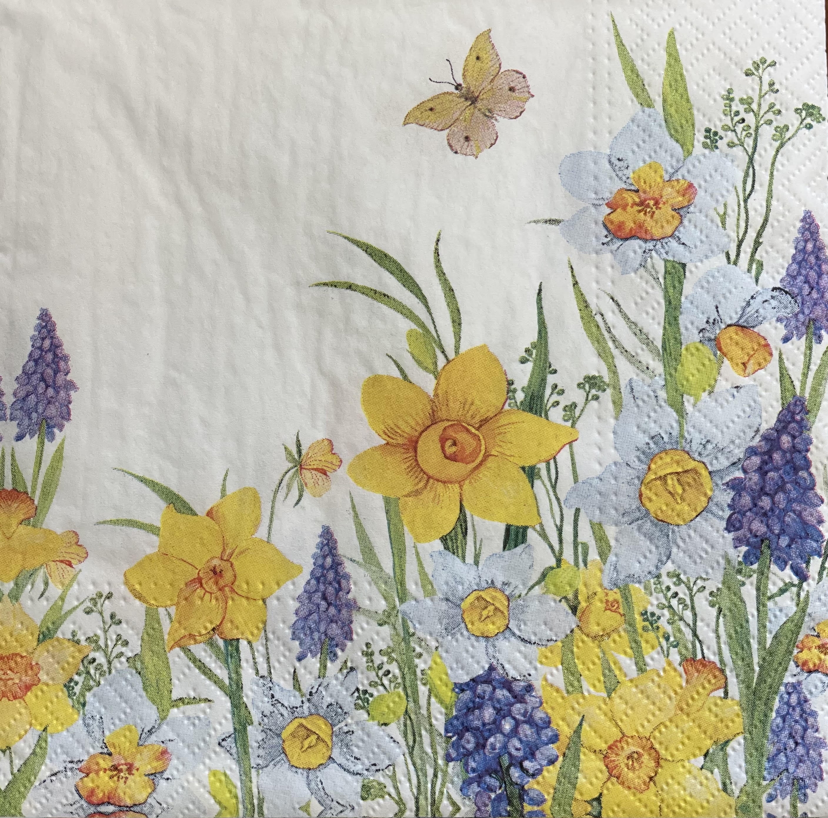 Decoupage Paper Napkins, Decorative Flowers Paper Napkins, Printed Everyday Luncheon Napkins, 20/Pack, 20/Pack