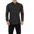 thumbnail image 1 of Camisa Slim Fit Hombre Manga Larga Casual Cuello Mao Lisa, 1 of 6