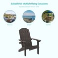 thumbnail image 5 of Sonerlic 1 Peak Outdoor Patio HIPS Adirondack Chair with Cupholder for Garden,Lawn and Backyard,Brown, 5 of 8