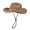 Khaki, variant on Shadoumai Women's Raffia Straw Sun Hats Wide Brim Beach Visor Ponytail Hat Packable UPF 80  Vacation Essential