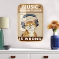 thumbnail image 6 of Music Because Murder Is Wrong Cat Framed Wooden Wall Art, Cat Wooden Plaque Lovely Cat Room Decor, Funny Cat Gifts for Home Decoration, Funny Cat Artwork Black Framed Art 12x8 inches, 6 of 8