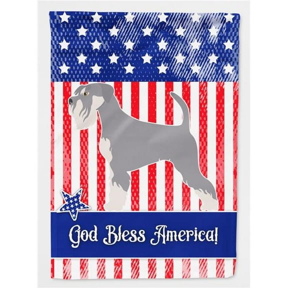 Carolines Treasures BB8431CHF Schnauzer American Flag Canvas House Size  Large multicolor