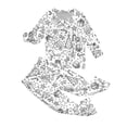 thumbnail image 2 of DIY Hand Painted Coloring Matching Family Christmas Pajamas Set Printing Long Sleeve Pullover Top and Pants with Nightgown for Adults, 2 of 4