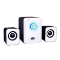 thumbnail image 1 of Bocinas para PC Computadora Auxiliar 2.1 Canales Subwoofer Blanco, 1 of 3