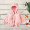 thumbnail image 5 of jsaierl Toddler Baby Girl Boy Hoodie Coat Cardigan Faux Fur Teddy Warm Fall Winter Plush Jacket Long Sleeve Outerwear, 5 of 6