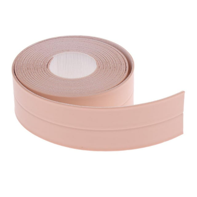 3.3Mx38mm Kitchen Bathroom Water Mold PE Wall / Seam Sealing Tape Pink